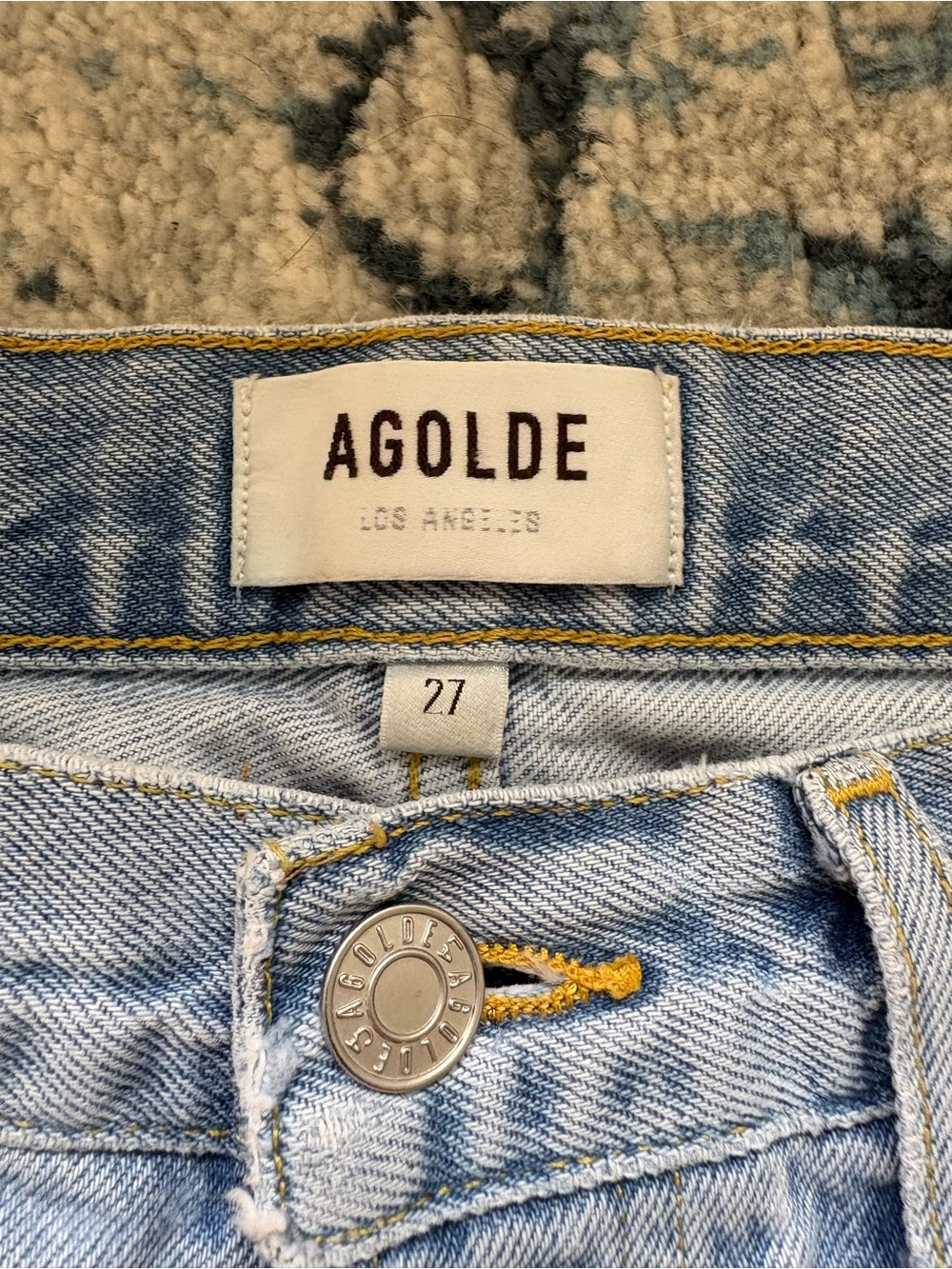 AGOLDE Parker Light Blue High-Rise Straight Jeans - Picture 2 of 5